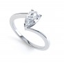 R1D068 Perspective, Pear shaped Twist Engagement Ring, White Gold R1D068 Perspective, Pear shaped Twist Engagement Ring, White Gold