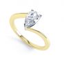 R1D068 Perspective, Pear shaped Twist Engagement Ring, Yellow Gold R1D068 Perspective, Pear shaped Twist Engagement Ring, Yellow Gold