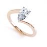 R1D068 Perspective, Pear shaped Twist Engagement Ring, Rose Gold R1D068 Perspective, Pear shaped Twist Engagement Ring, Rose Gold