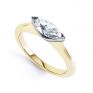 Sideways East-West Set Marquise Diamond Ring Yellow Gold Perspective View SSideways East-West Set Marquise Diamond Ring Yellow Gold Perspective View