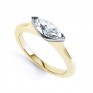 Sideways East-West Set Marquise Diamond Ring Yellow Gold Perspective View SSideways East-West Set Marquise Diamond Ring Yellow Gold Perspective View