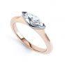 Sideways East-West Set Marquise Diamond Ring Rose Gold Perspective View Sideways East-West Set Marquise Diamond Ring Rose Gold Perspective View