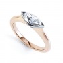 Sideways East-West Set Marquise Diamond Ring Rose Gold Perspective View Sideways East-West Set Marquise Diamond Ring Rose Gold Perspective View