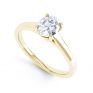 Modern Classic 4 Claw Oval Solitaire Engagement Ring In Yellow Gold Modern Classic 4 Claw Oval Solitaire Engagement Ring In Yellow Gold