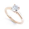 Modern Classic 4 Claw Oval Solitaire Engagement Ring In Rose Gold Modern Classic 4 Claw Oval Solitaire Engagement Ring In Rose Gold