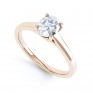 Modern Classic 4 Claw Oval Solitaire Engagement Ring In Rose Gold Modern Classic 4 Claw Oval Solitaire Engagement Ring In Rose Gold