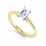 Finesse 4 Claw Emerald Cut Engagement Ring Side View Finesse 4 Claw Emerald Cut Engagement Ring Side View