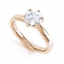 6 Claw Twist Solitaire Diamond ring - perspective rose 6 Claw Twist Solitaire Diamond ring - perspective rose