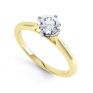 Diamond Accent 4 Claw Solitaire Engagement Ring Side View Diamond Accent 4 Claw Solitaire Engagement Ring Side View