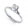 Oval Solitaire Ring with Looped 4 Claw Setting Oval Solitaire Ring with Looped 4 Claw Setting