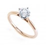 4 Claw Wedfit Compass Set Solitaire Ring In Rose Gold 4 Claw Wedfit Compass Set Solitaire Ring In Rose Gold
