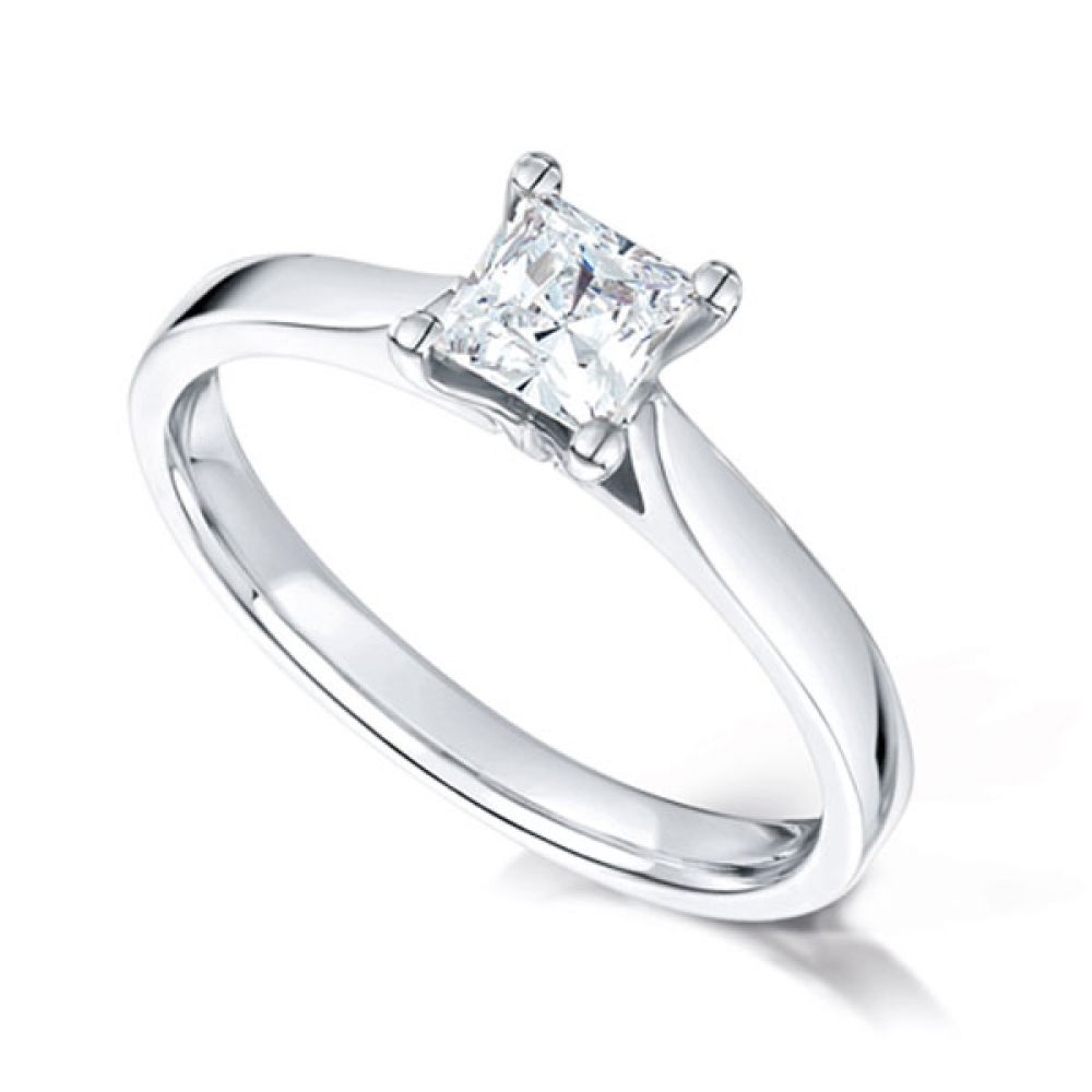 Wedfit Four Claw Princess Diamond Ring