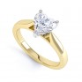 3 Round Claw Heart Shaped Solitaire Ring In Yellow Gold 3 Round Claw Heart Shaped Solitaire Ring In Yellow Gold