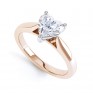 3 Round Claw Heart Shaped Solitaire Ring Perspective Rose Gold 3 Round Claw Heart Shaped Solitaire Ring Perspective Rose Gold