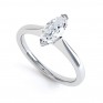 Simple Marquise Solitaire Engagement Ring Perspective View Platinum Simple Marquise Solitaire Engagement Ring Perspective View Platinum