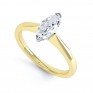 Simple Marquise Solitaire Engagement Ring Perspective View Yellow Gold Simple Marquise Solitaire Engagement Ring Perspective View Yellow Gold