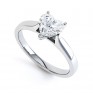 Heart Shaped Engagement Ring 3 Claw Setting White Gold Heart Shaped Engagement Ring 3 Claw Setting White Gold
