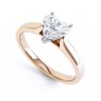 Heart Shaped Engagement Ring 3 Claw Setting Rose gold Heart Shaped Engagement Ring 3 Claw Setting Front ViewHeart Shaped Engagement Ring 3 Claw Setting Rose gold