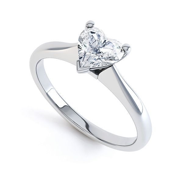 Heart-Shaped Diamond Solitaire Ring Main Image