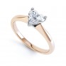 Aphrodite Heart Shaped Diamond Solitaire Engagement Ring Rose gold Perspective View Aphrodite Heart Shaped Diamond Solitaire Engagement Ring Rose gold Perspective View