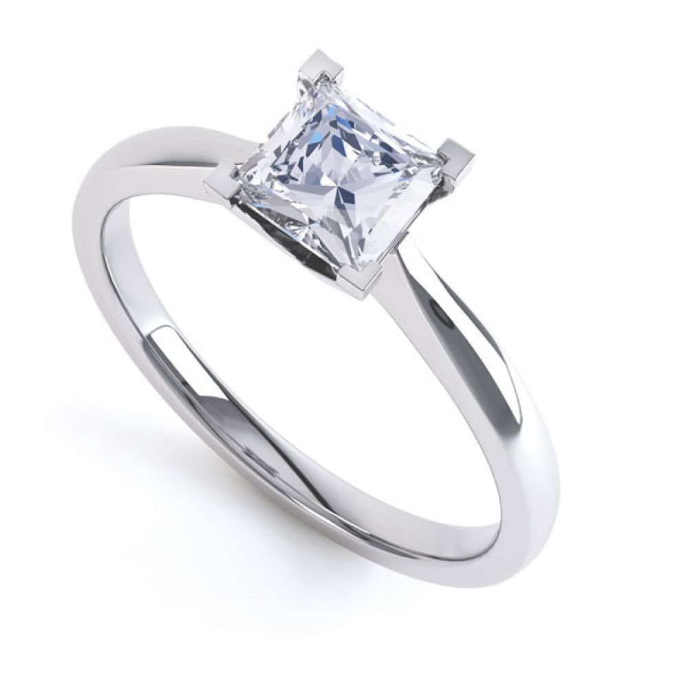 Princess Solitaire Engagement Ring with Open Setting Princess Solitaire Engagement Ring with Open Setting