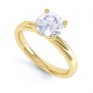 4 Claw Twist Engagement Ring with Double Shoulders Side View 4 Claw Twist Engagement Ring with Double Shoulders Side View