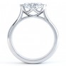 East West Set Four Claw Marquise Engagement Ring Side View East West Set Four Claw Marquise Engagement Ring Side View