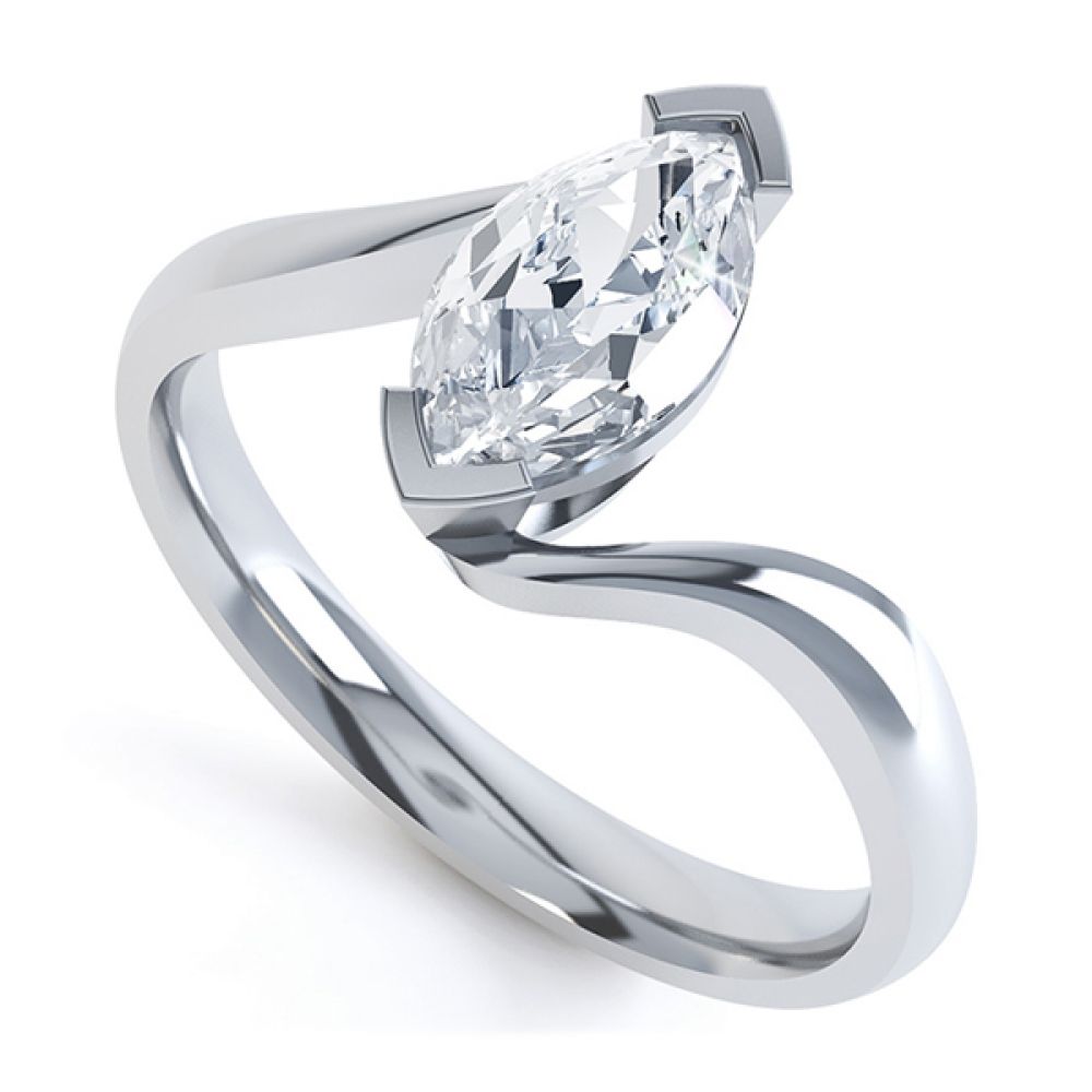 2 Claw Marquise Twist Engagement Ring 2 Claw Marquise Twist Engagement Ring
