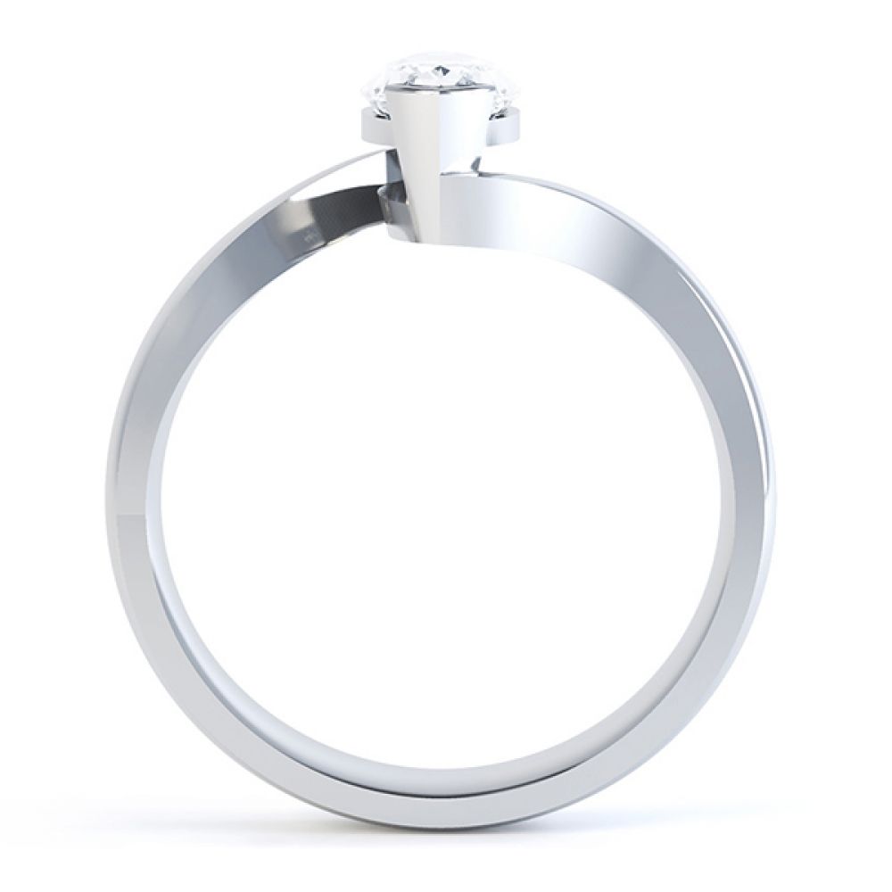 2 Claw Marquise Twist Engagement Ring Front View 2 Claw Marquise Twist Engagement Ring Front View