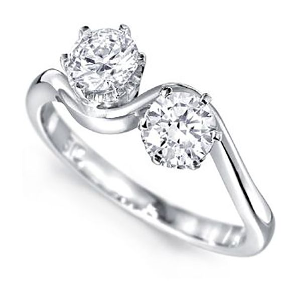 2 Stone 6 Claw Diamond Ring Main Image