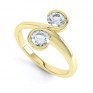 2 stone Couplet design diamond engagement ring in platinum perspective view yellow gold 2 stone Couplet design diamond engagement ring in platinum perspective view yellow gold