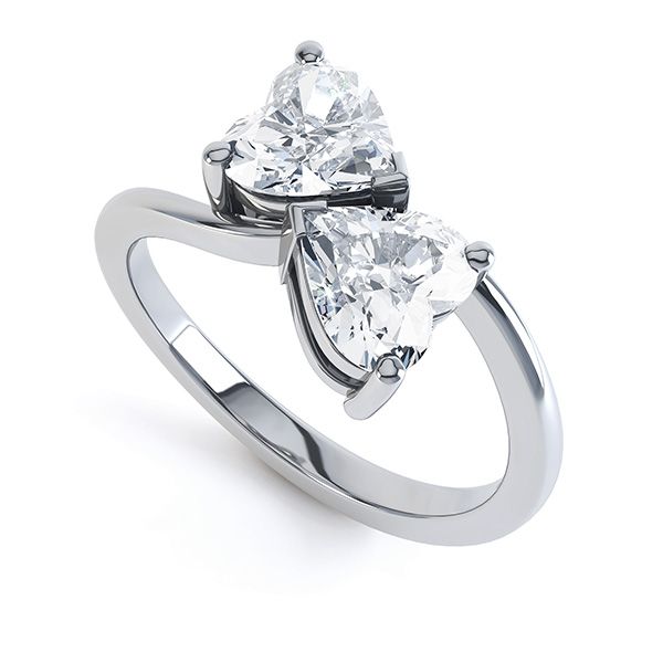 2.80 Ct. Halo Heart Shape Twisted Engagement Ring I Color VS2 GIA Cert –  Kingofjewelry.com