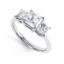 3 Stone Princess Cut Diamond Engagement Ring 3 Stone Princess Cut Diamond Engagement Ring