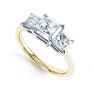3 Stone Princess Cut Diamond Engagement Ring Side View 3 Stone Princess Cut Diamond Engagement Ring Side View
