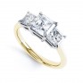3 Stone Princess Cut Diamond Engagement Ring Side View 3 Stone Princess Cut Diamond Engagement Ring Side View