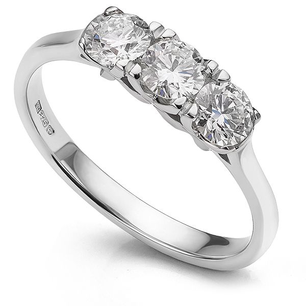 Roma 3 Stone Round Diamond Ring Main Image