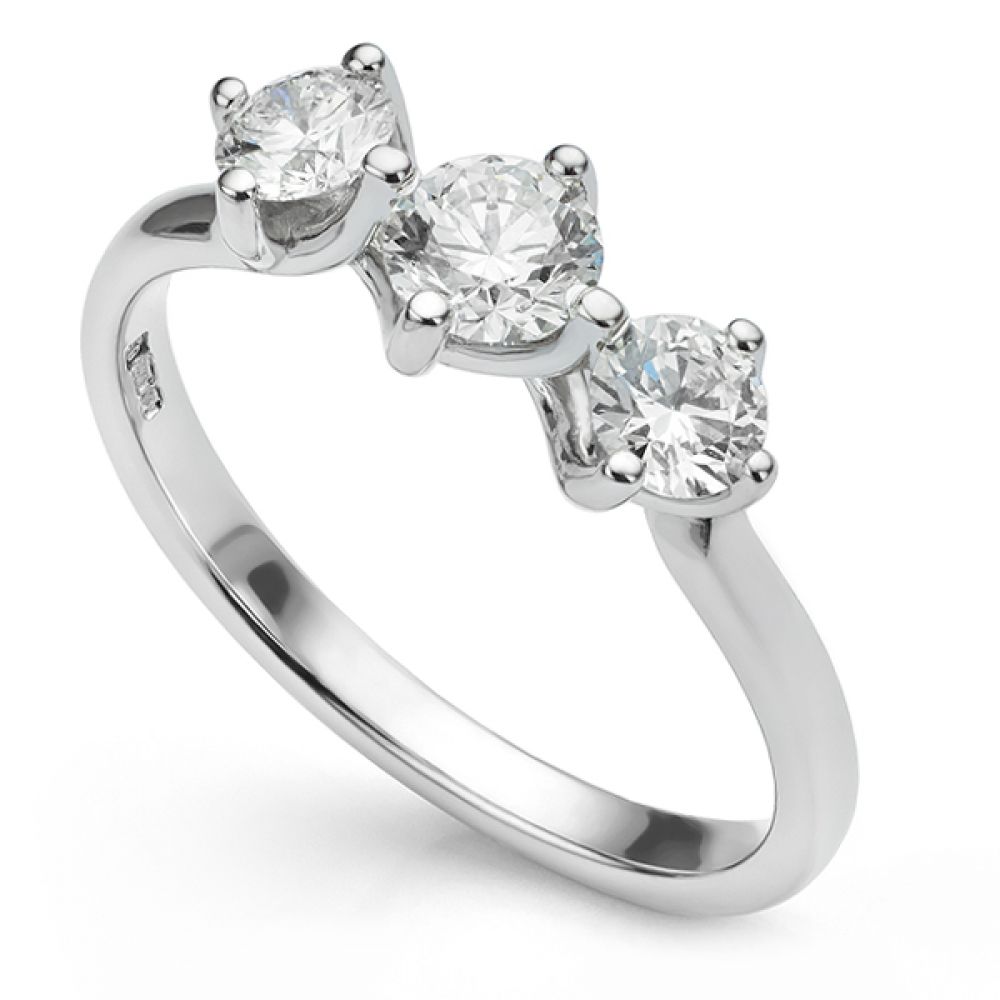 3 Stone Twist Diamond Engagement Ring 3 Stone Twist Diamond Engagement Ring