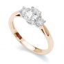 Oval & Round Diamond 3 Stone Ring Rose Gold annafauzy@hotmail.com