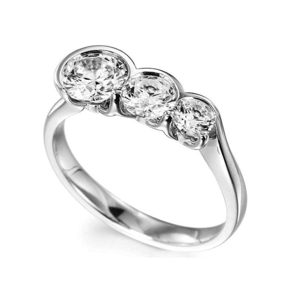 Ascending Size 3 Stone Diamond Ring Ascending Size 3 Stone Diamond Ring