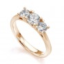Ciel wedfit three stone engagement ring in rose gold Ciel wedfit three stone engagement ring in rose gold