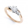 5 Stone Diamond Twist Ring In Rose Gold 5 Stone Diamond Twist Ring In Rose Gold