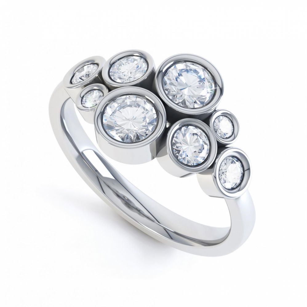 8 Stone Diamond Bubble Ring 8 Stone Diamond Bubble Ring