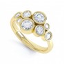 8 Stone Diamond Bubble Ring In Yellow Gold 8 Stone Diamond Bubble Ring In Yellow Gold