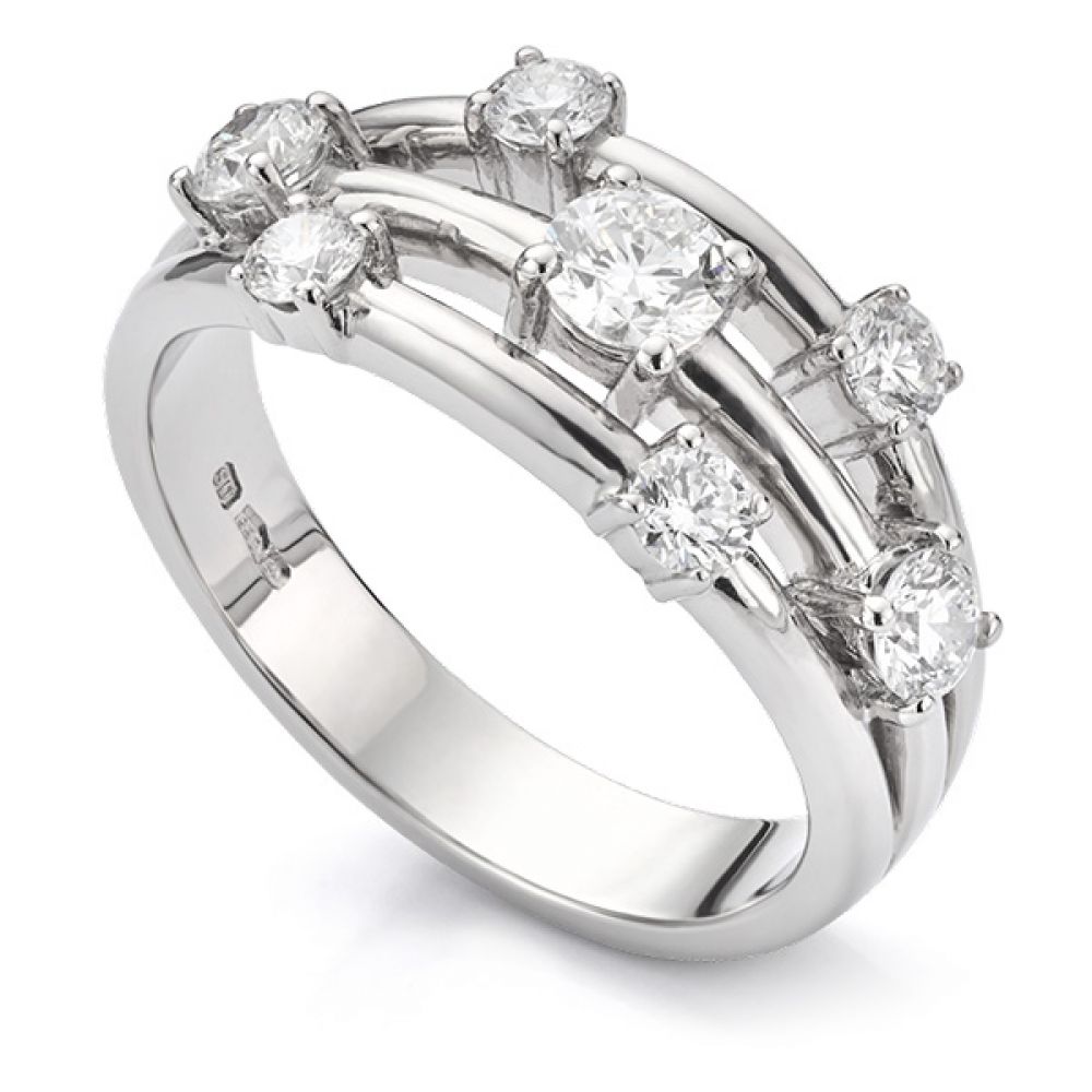 0.80 Carat 7 Stone Diamond Scatter Ring