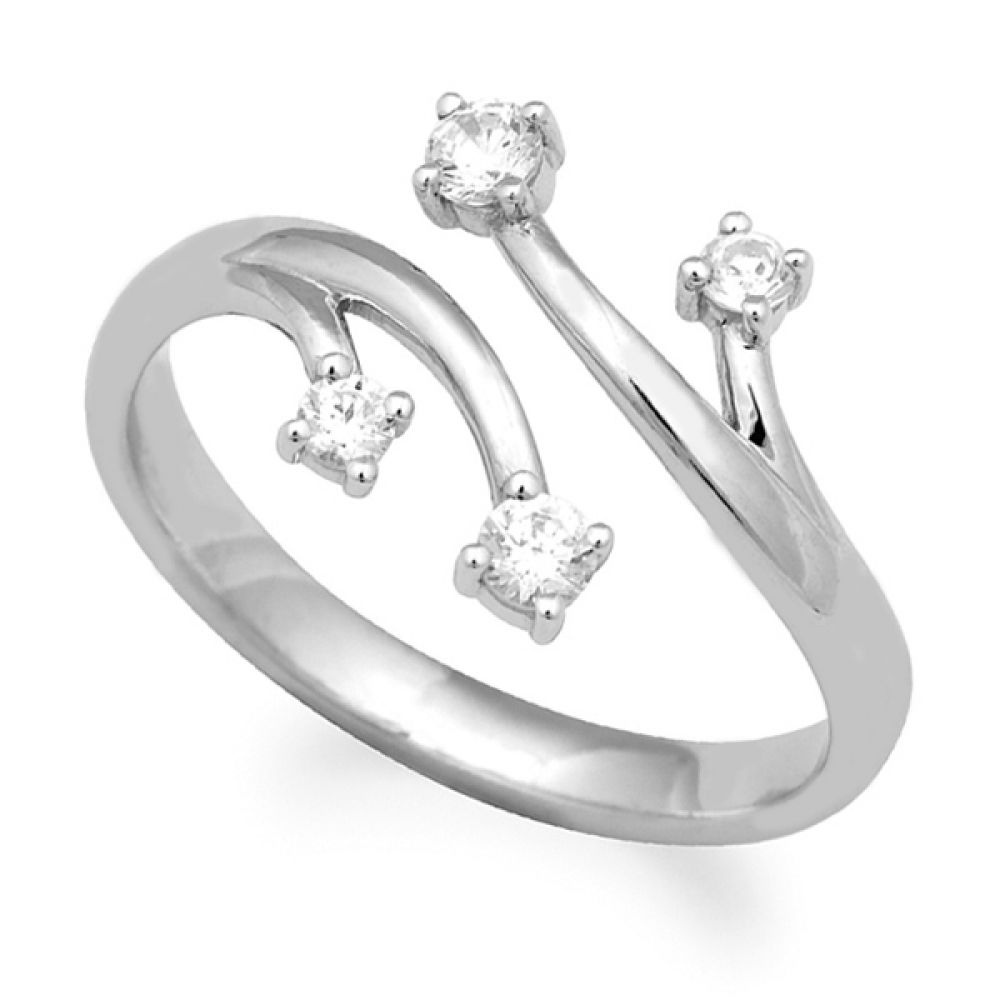 0.25cts 4 Stone Star Design Diamond Ring