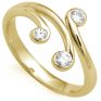 0.16cts Sweeping 3 Stone Diamond Ring In Yellow Gold 0.16cts Sweeping 3 Stone Diamond Ring In Yellow Gold