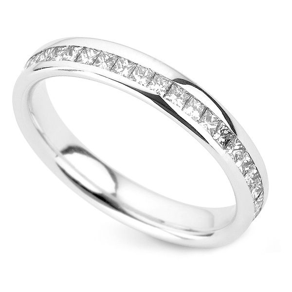 3.5mm Full Set Diamond Wedding Band Main Image