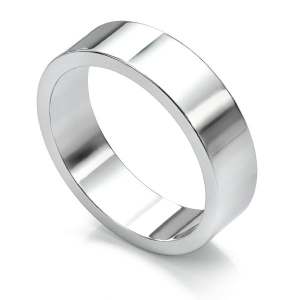 Flat Wedding Ring - Medium Weight Main Image