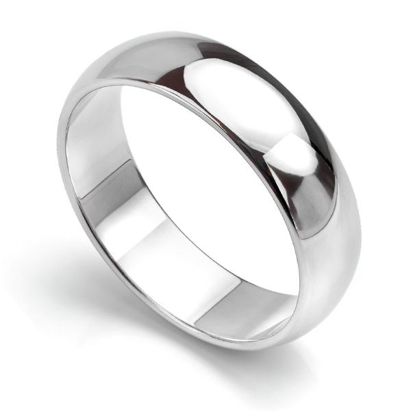 D Shaped Wedding Ring - Light Weight Main Image