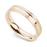 Patterned flat court wedding ring with line detail in rose gold Patterned flat court wedding ring with line detail in rose gold